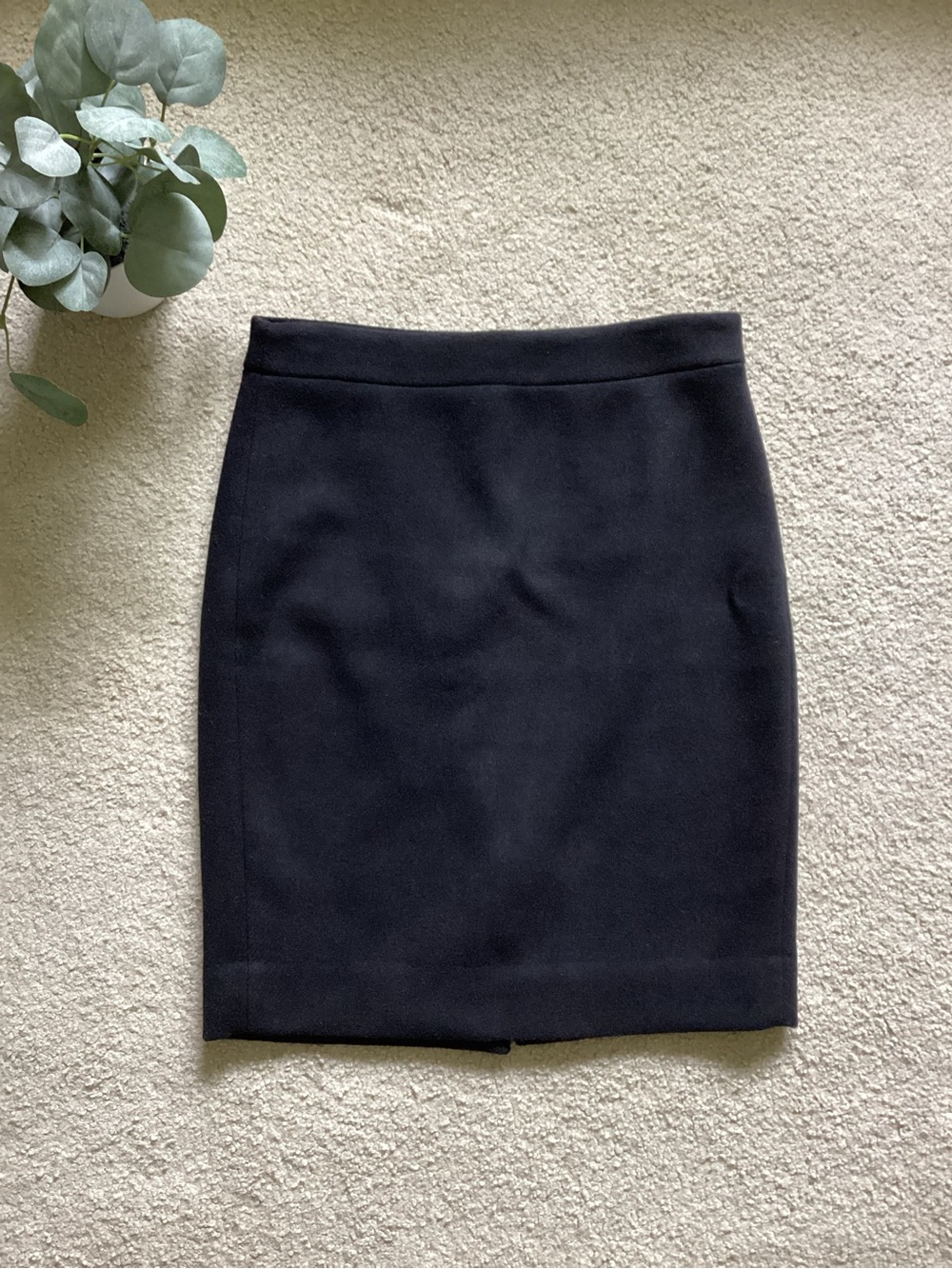 J. Crew Black Wool Blend Pencil Skirt NWT Size 2 Petite